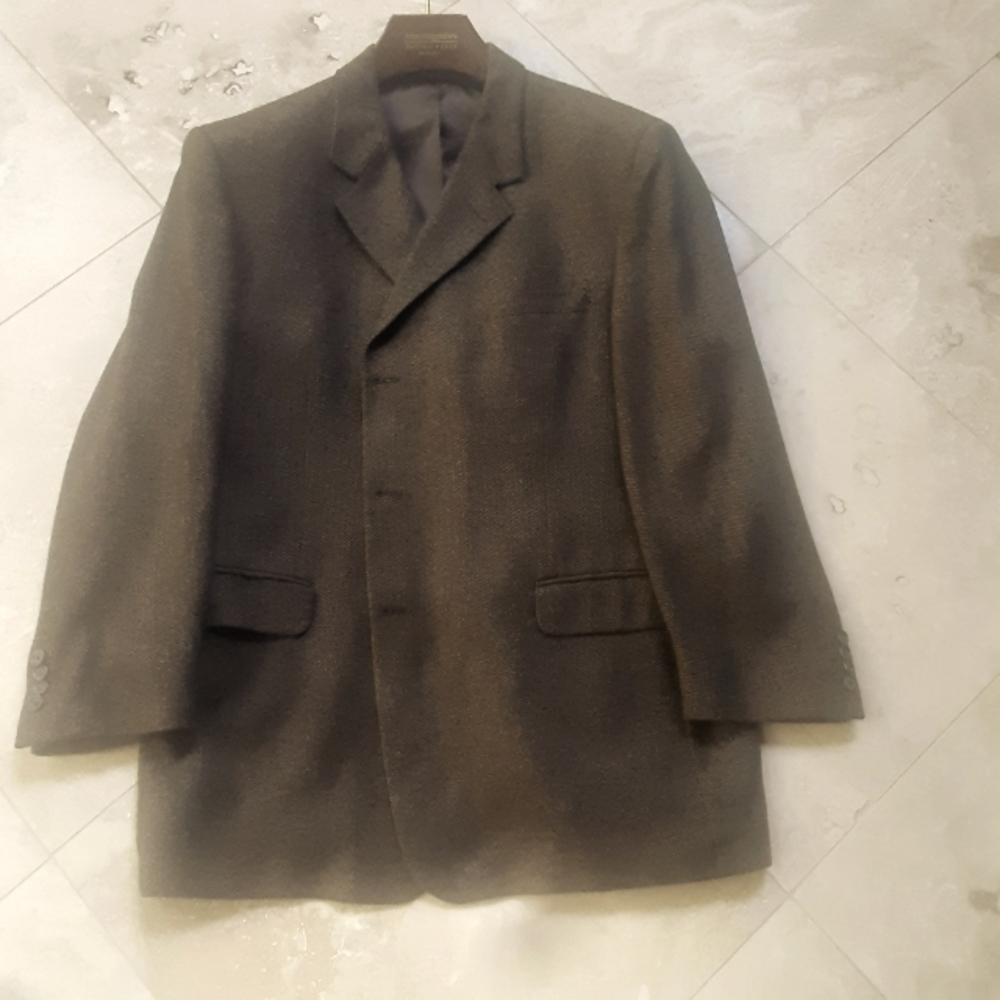 100% CASHMERE TWEED Sport Coat By Bloomingdale's, Classic Barleycorn, NOSWOT